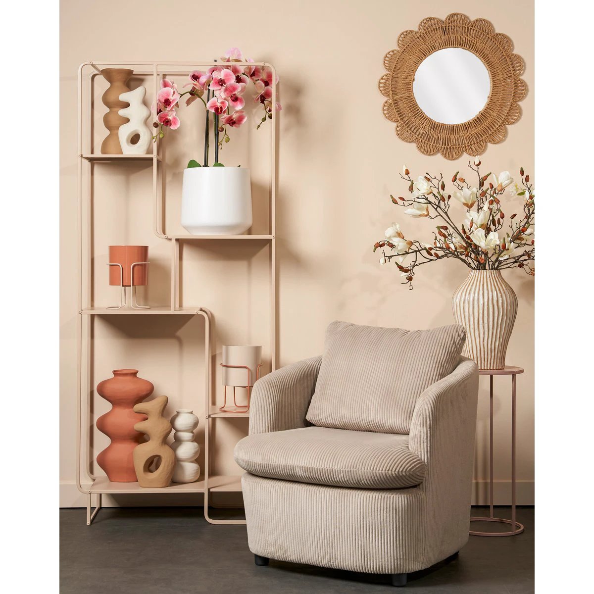 Wall cabinet Jules Light brown by Mica Decorations