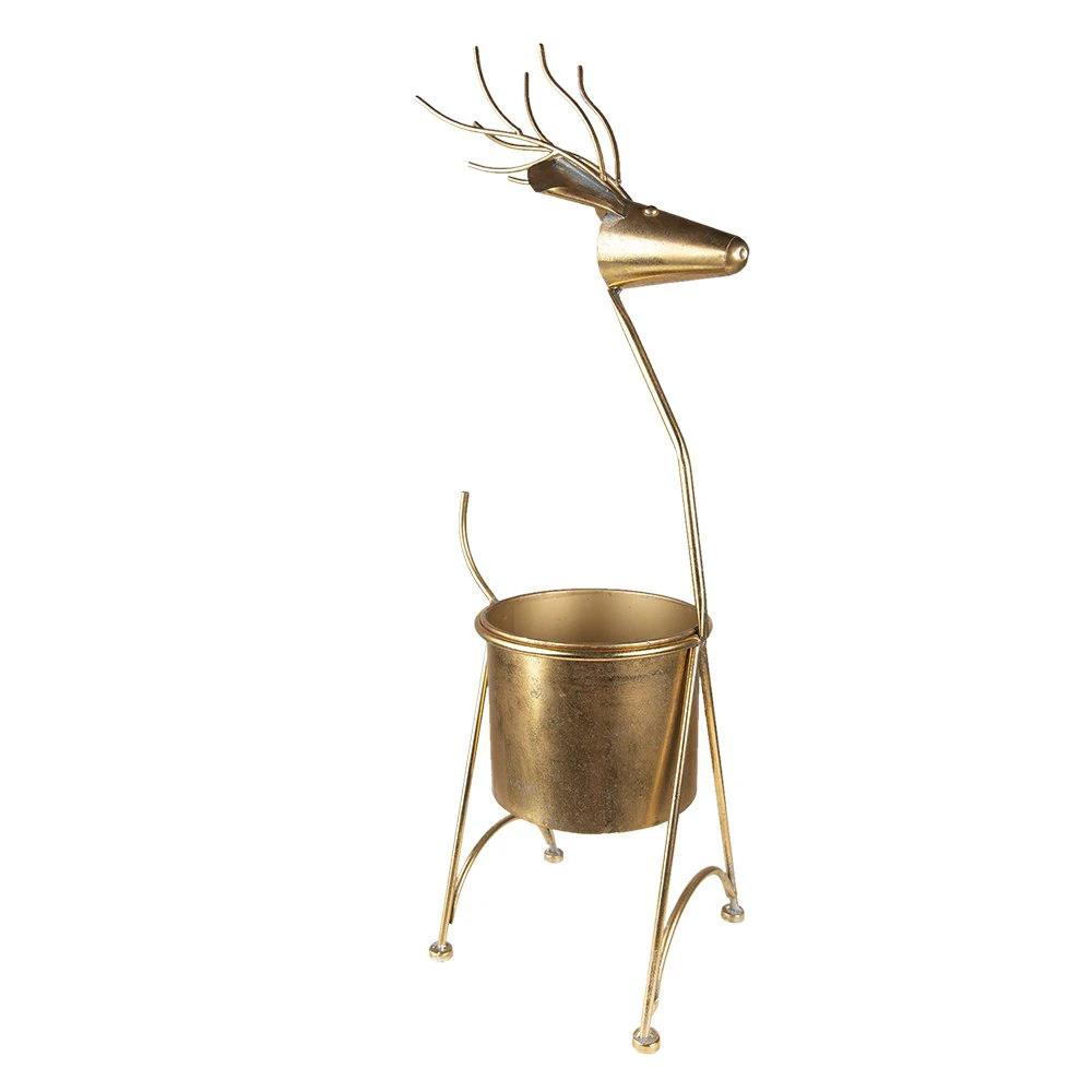 Decorative flower pot deer 29x22x78 cm by Clayre & Eef.