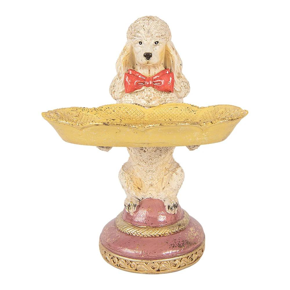 Decoration Image Dog 15x16x21 cm Beige Plastic by Clayre & Eef.