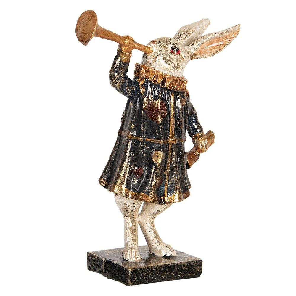 Image Rabbit 8x4x12 cm Black White Polyresin Home accessories by Clayre & Eef.