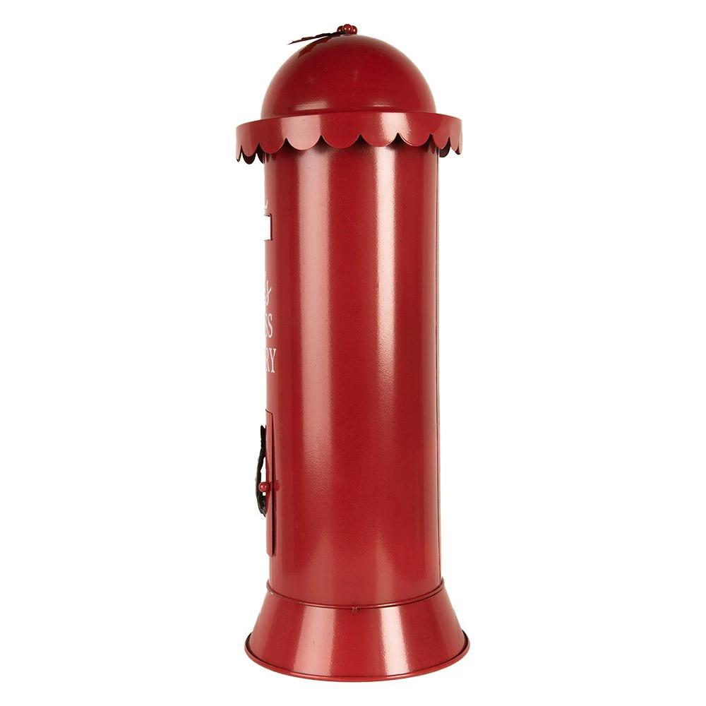 Weihnachtsdekoration Briefkasten Ø 19x52 cm rotes Metall von Clayre & Eef.
