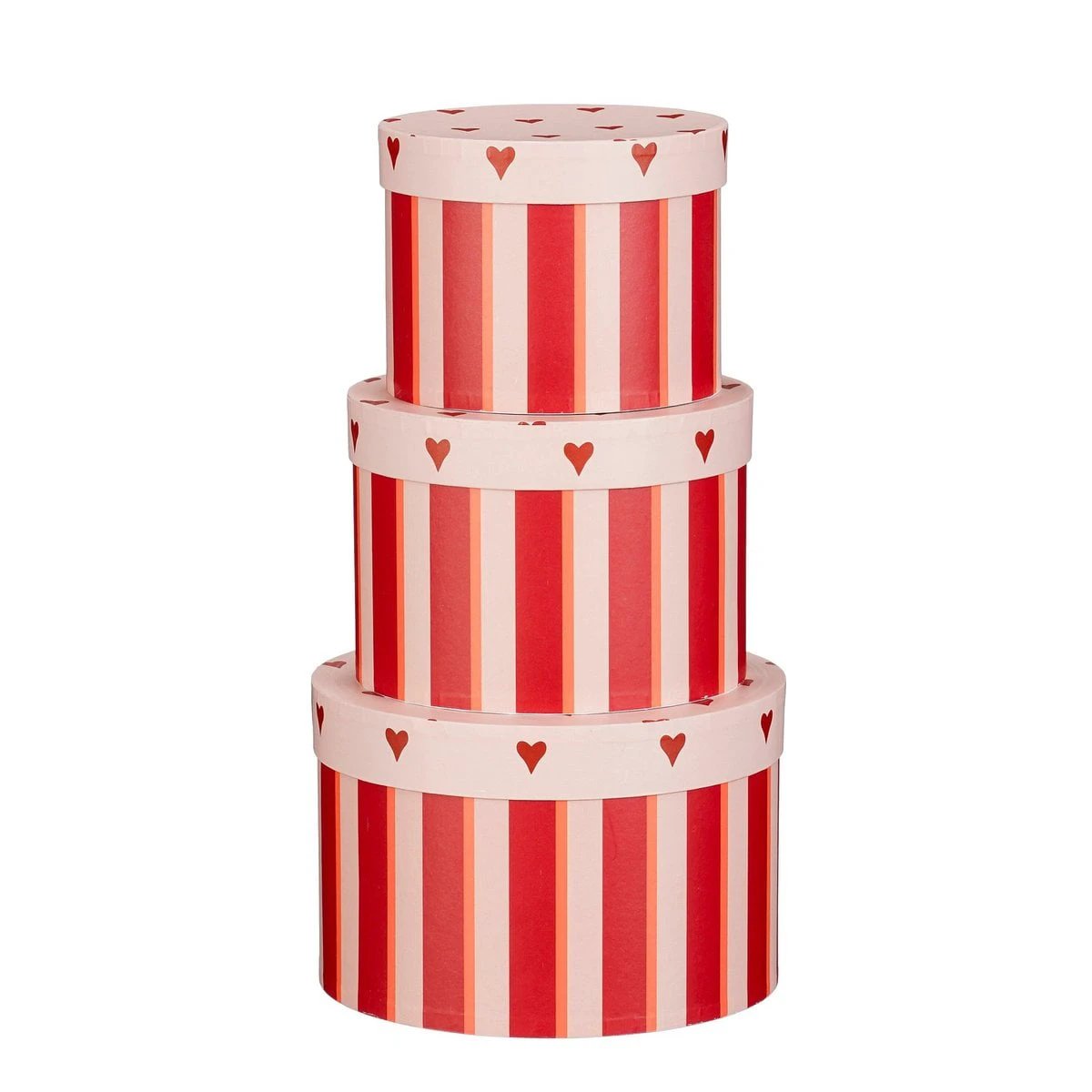 Christmas storage boxes set Red by Mica Decorations