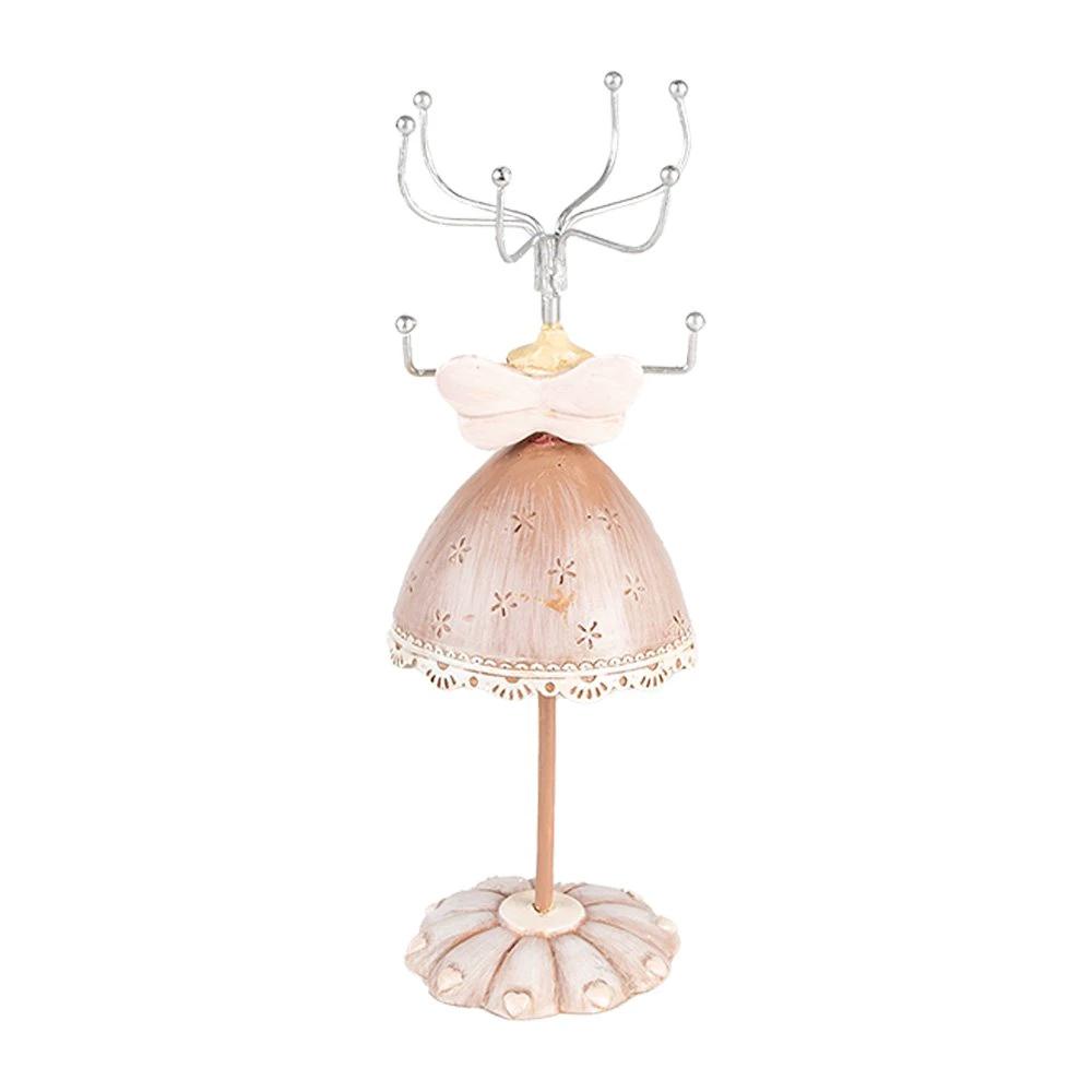Jewelry standard beige, plastic and metal Ø 7x19 cm by Clayre & Eef.