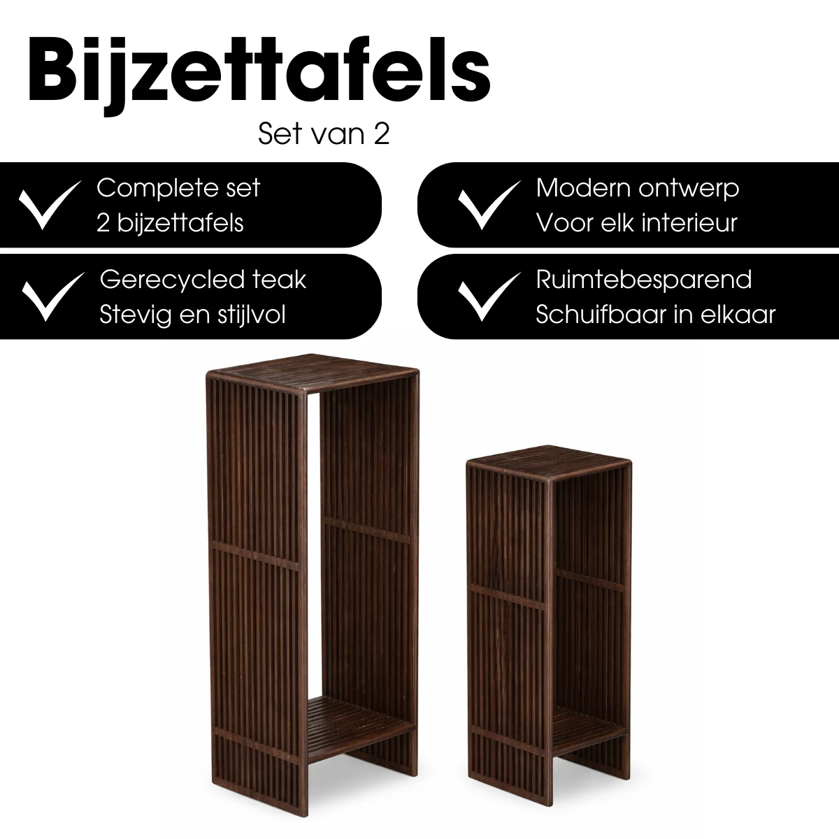 Side table Gian Dark brown by Mica Decorations