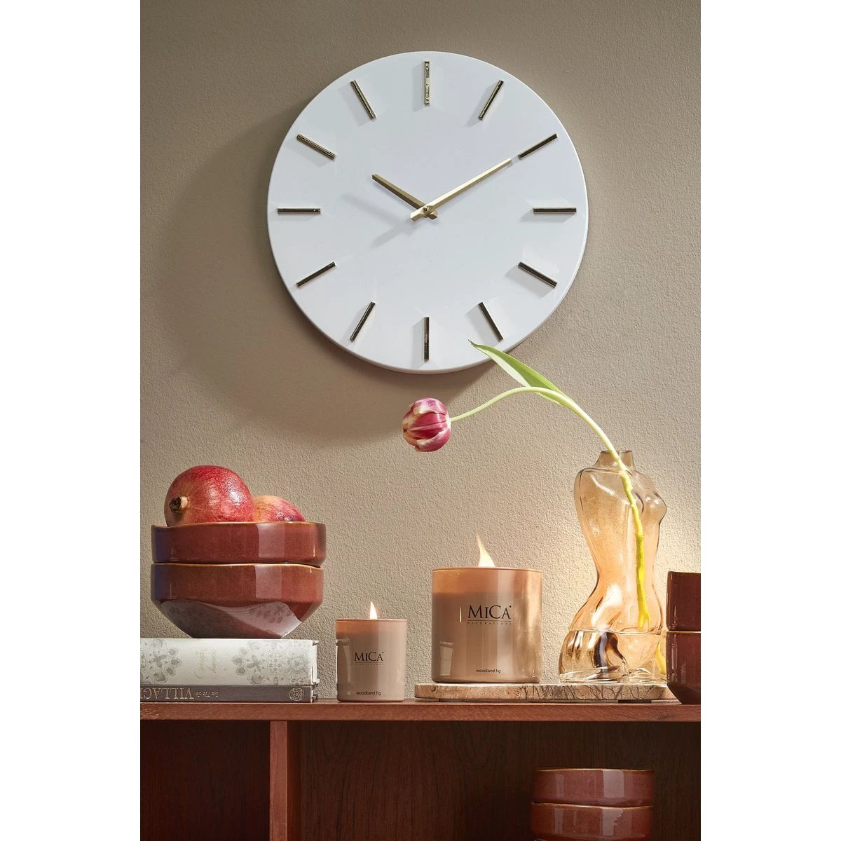 Wall clock Brixen White by Mica Decorations