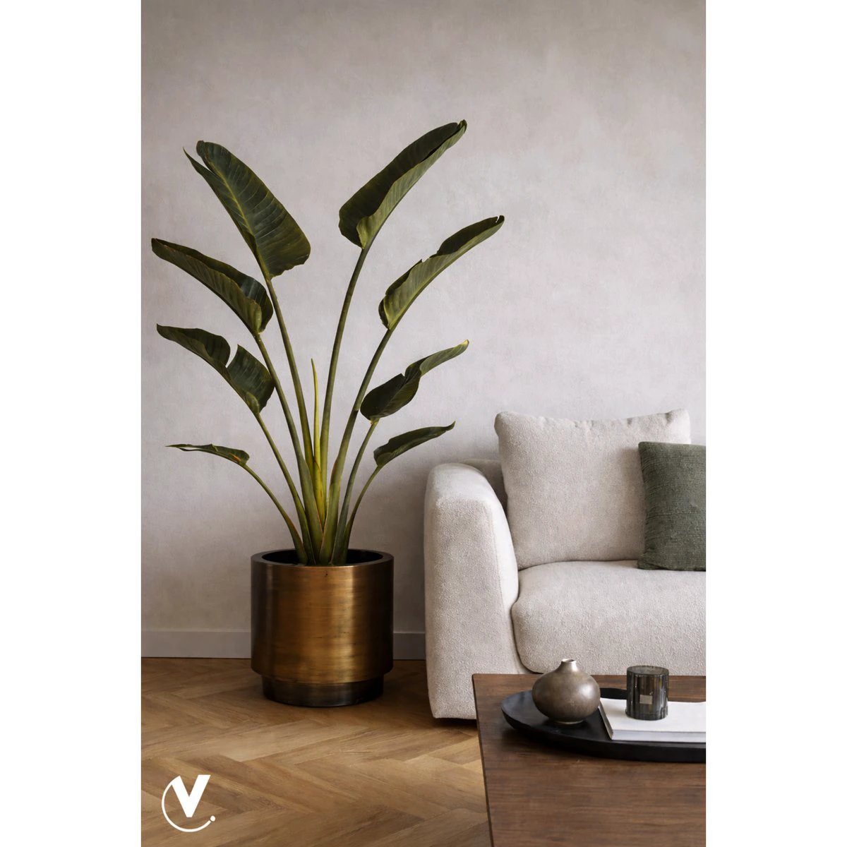 Plantenpot - Uyuni aged brass by Vase The World