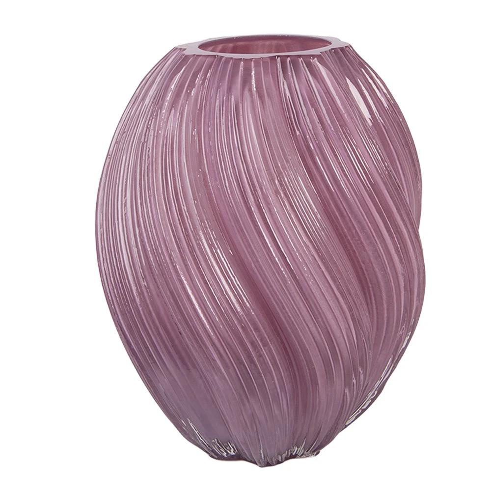 Vase Ø 17x21 cm aus lila Glas von Clayre & Eef.