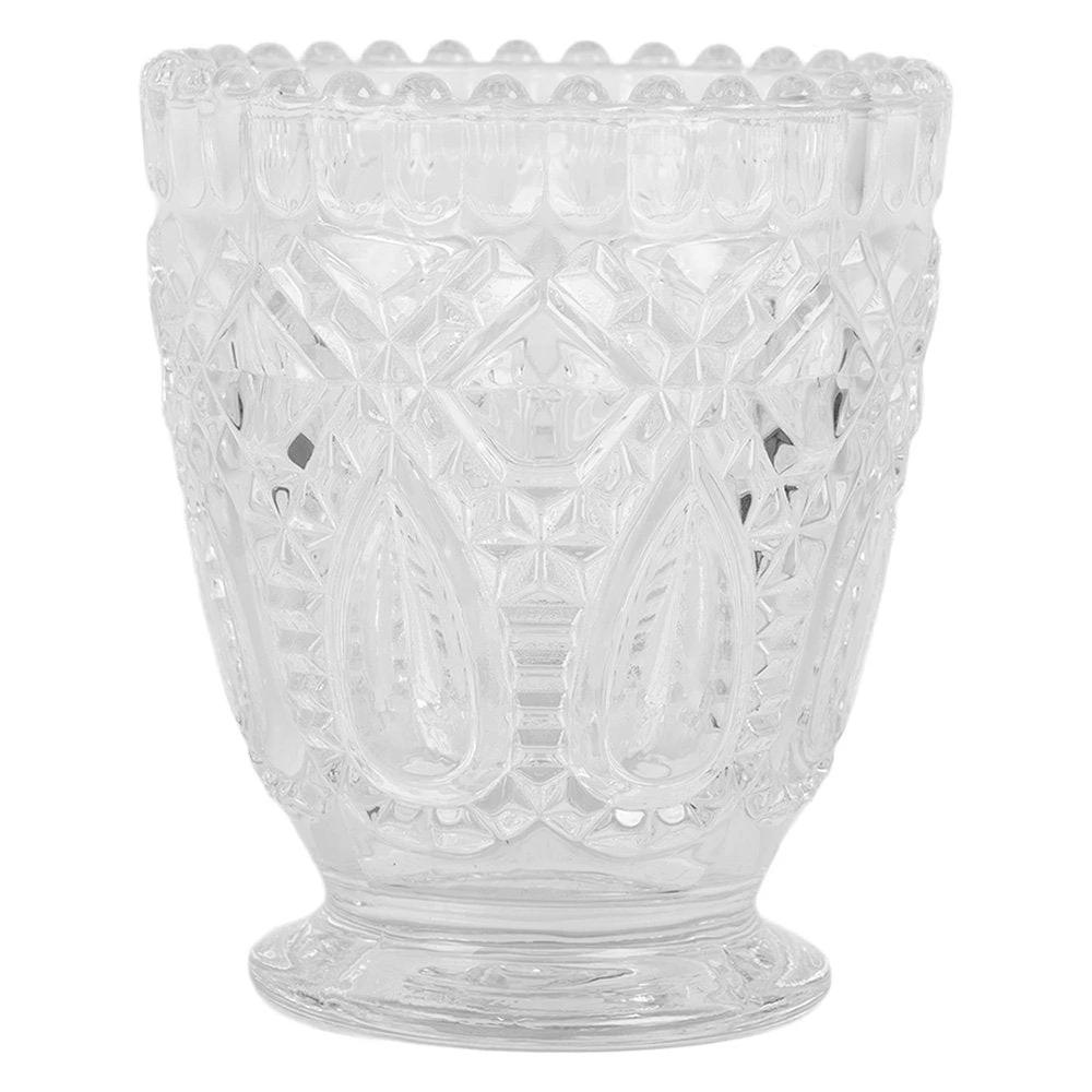 Tea light holder Ø 9x10 cm Transparent Glass by Clayre & Eef.