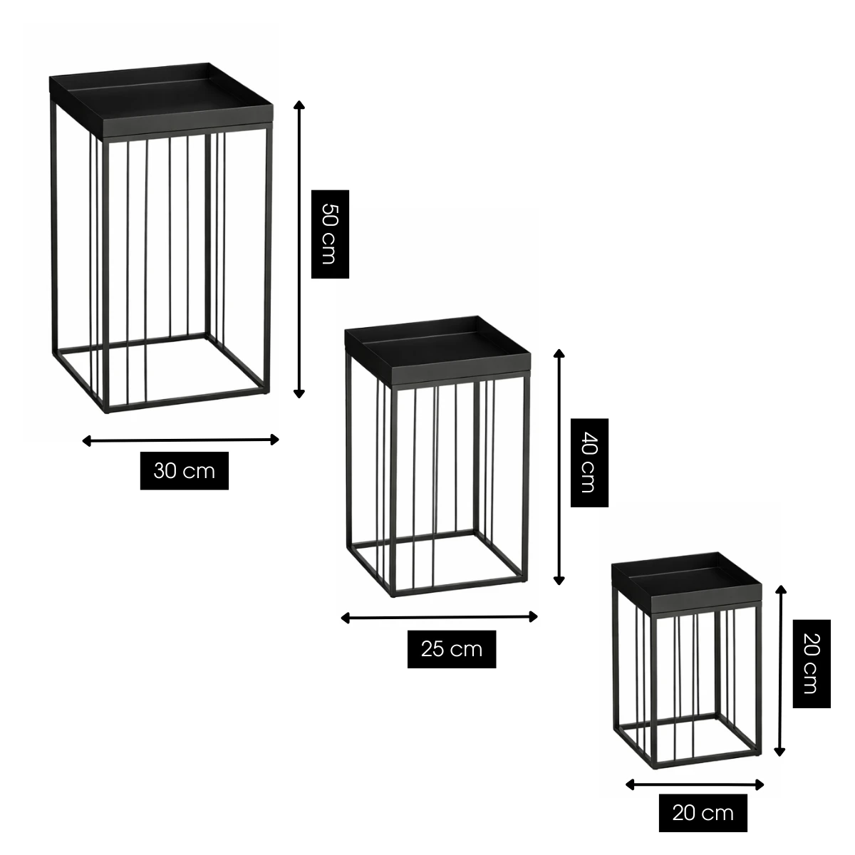 Side table Beth Black by Mica Decorations