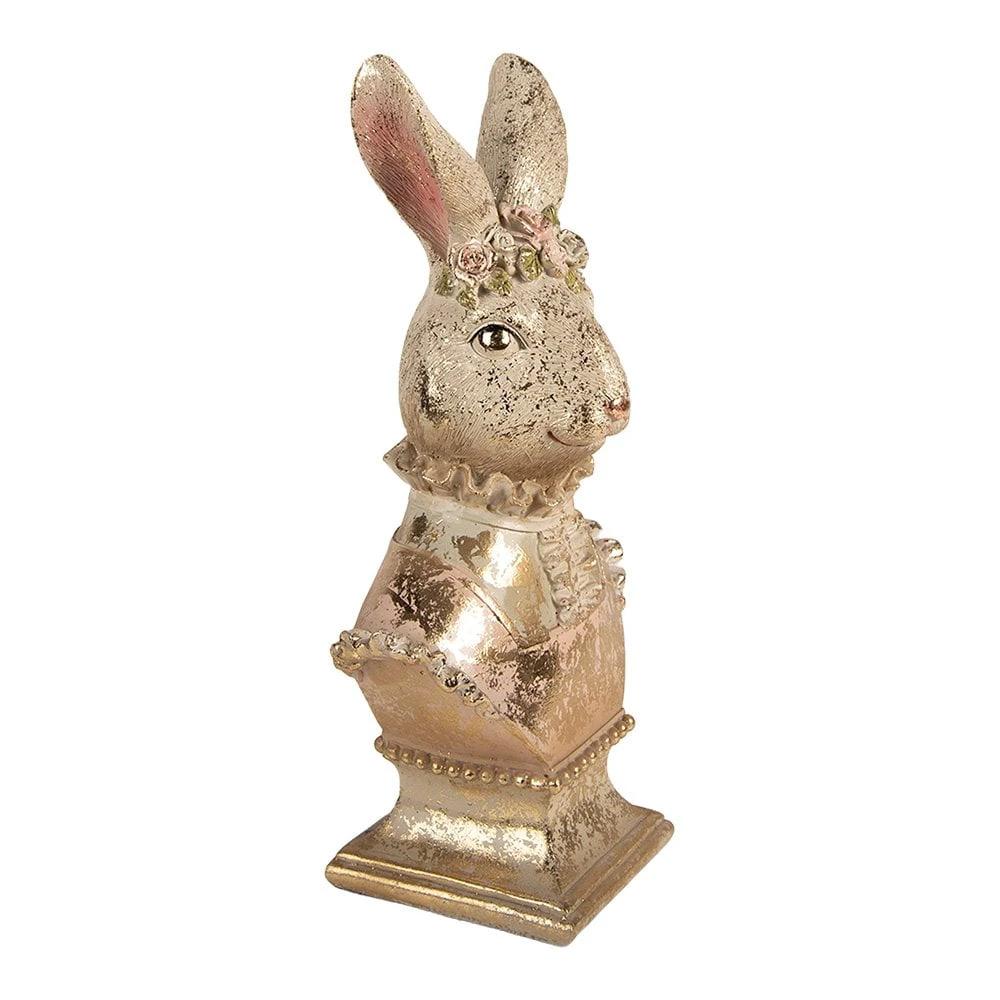 Decoration Statue Rabbit 16x11x31 cm Beige Plastic by Clayre & Eef.