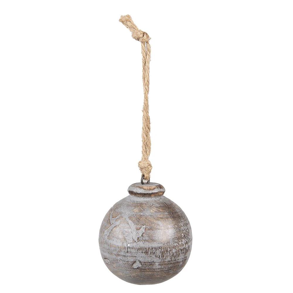 Decoration ball Ø 7x8 cm by Clayre & Eef.