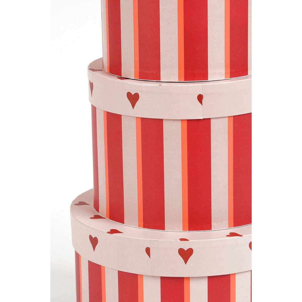 Christmas storage boxes set Red by Mica Decorations