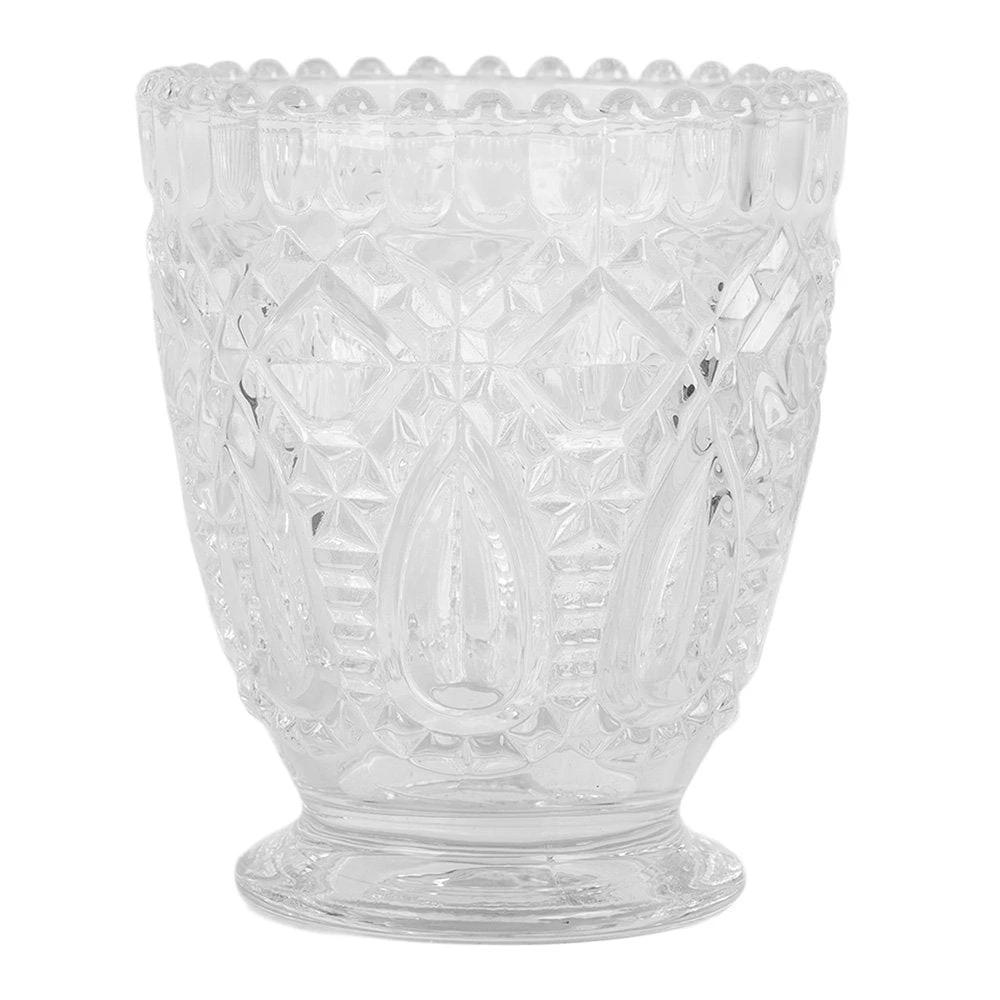 Tea light holder Ø 9x10 cm Transparent Glass by Clayre & Eef.