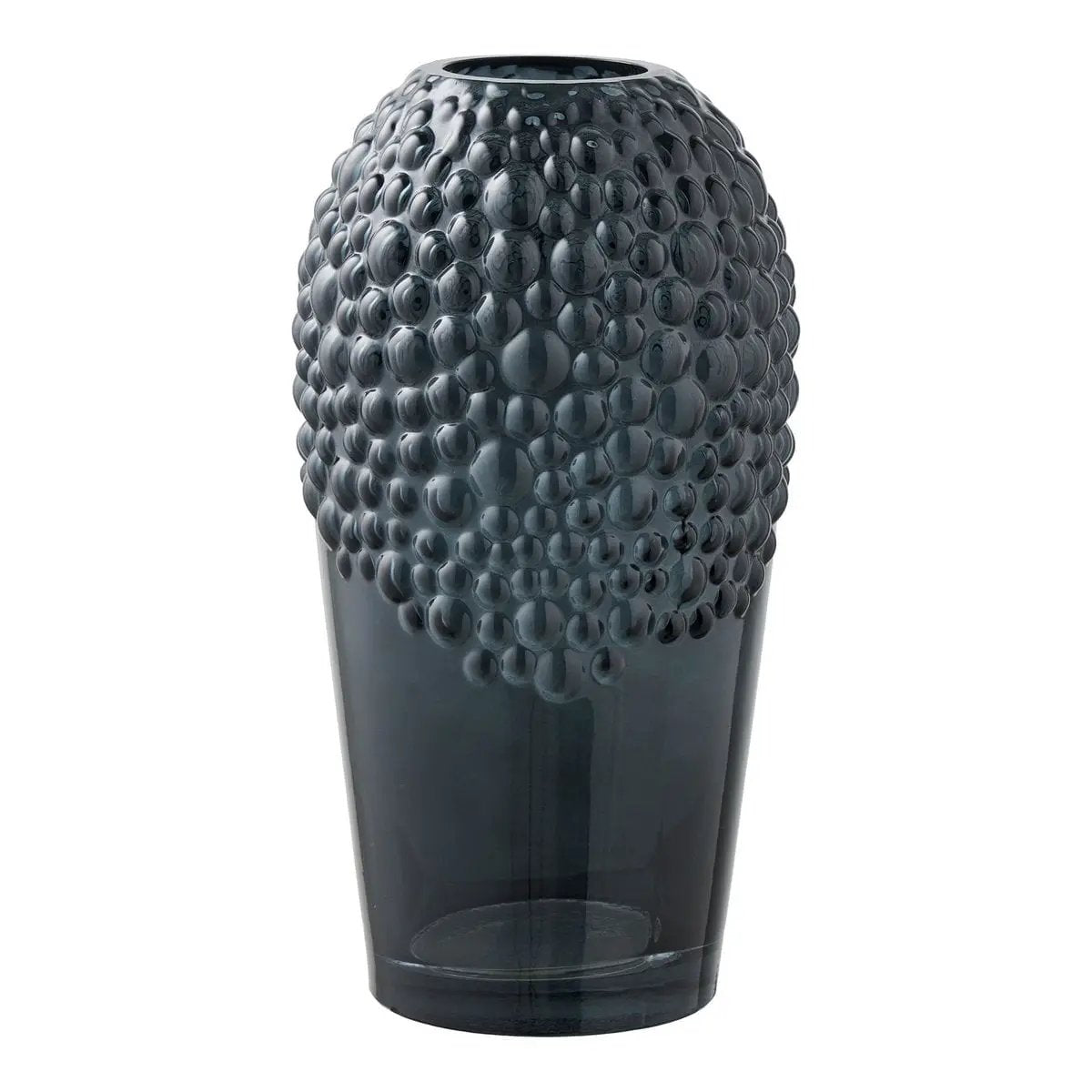 Vase, glass, dark grey, ø14x25 cm by EMIRELLE