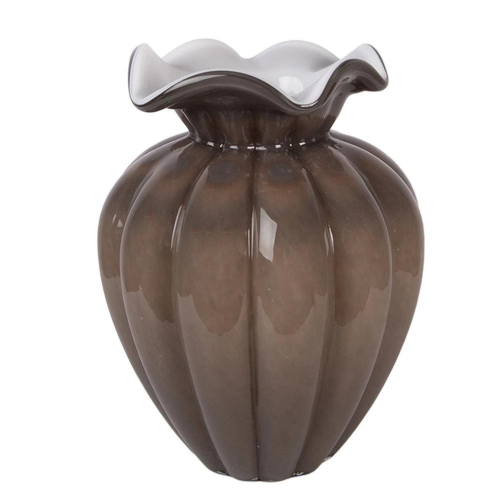 Vase Ø 16x21 cm Brown Glass by Clayre & Eef.