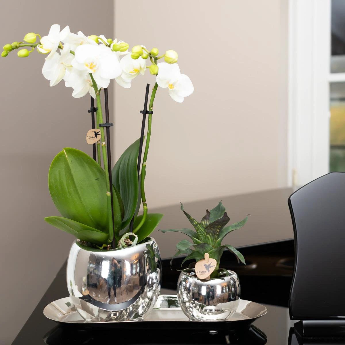 Kolibri Home | Plate oval - Ovale dienblad Ø30cm - Silver by Kolibri Company