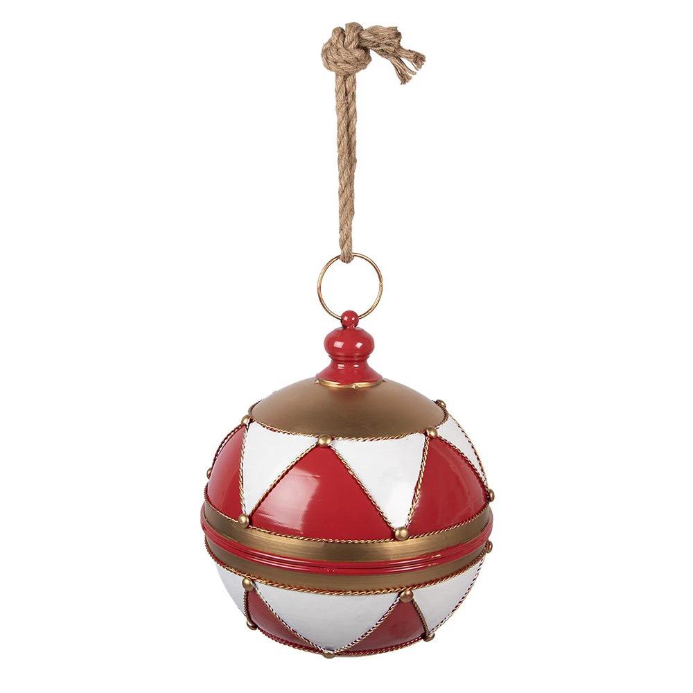 Christmas Decoration Image Christmas Ball Ø 31x36 cm Red Metal by Clayre & Eef.