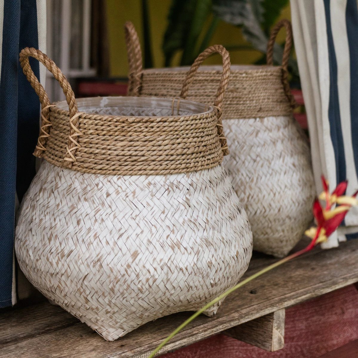 Basket | Laundry Basket | Plant Basket BENOA made from Bamboo (2 sizes) by Soeji