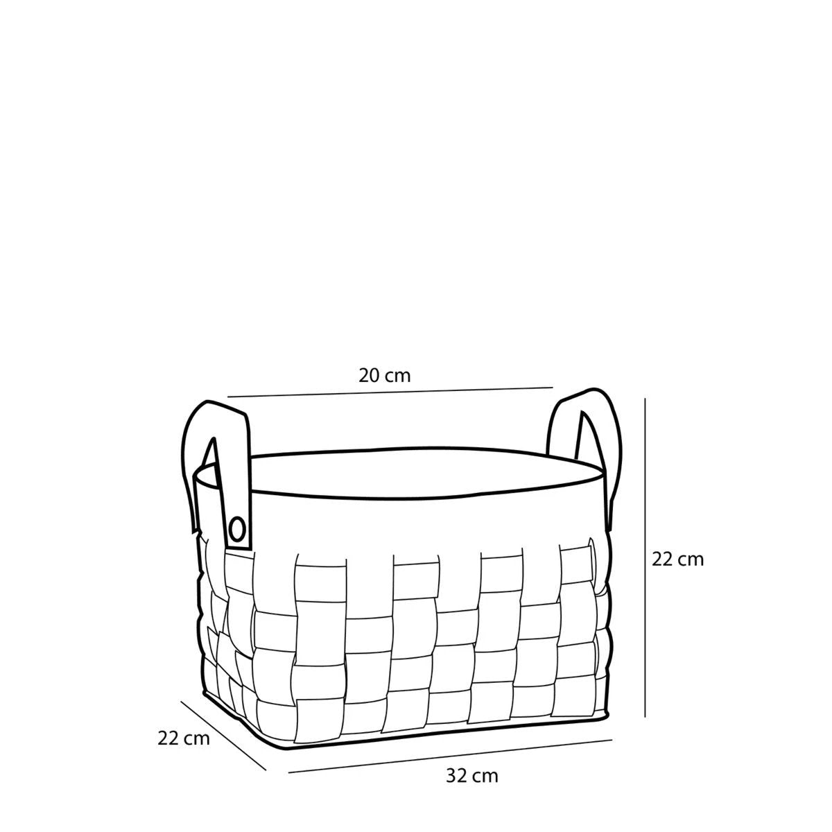Storage basket set Black by Mica Decorations