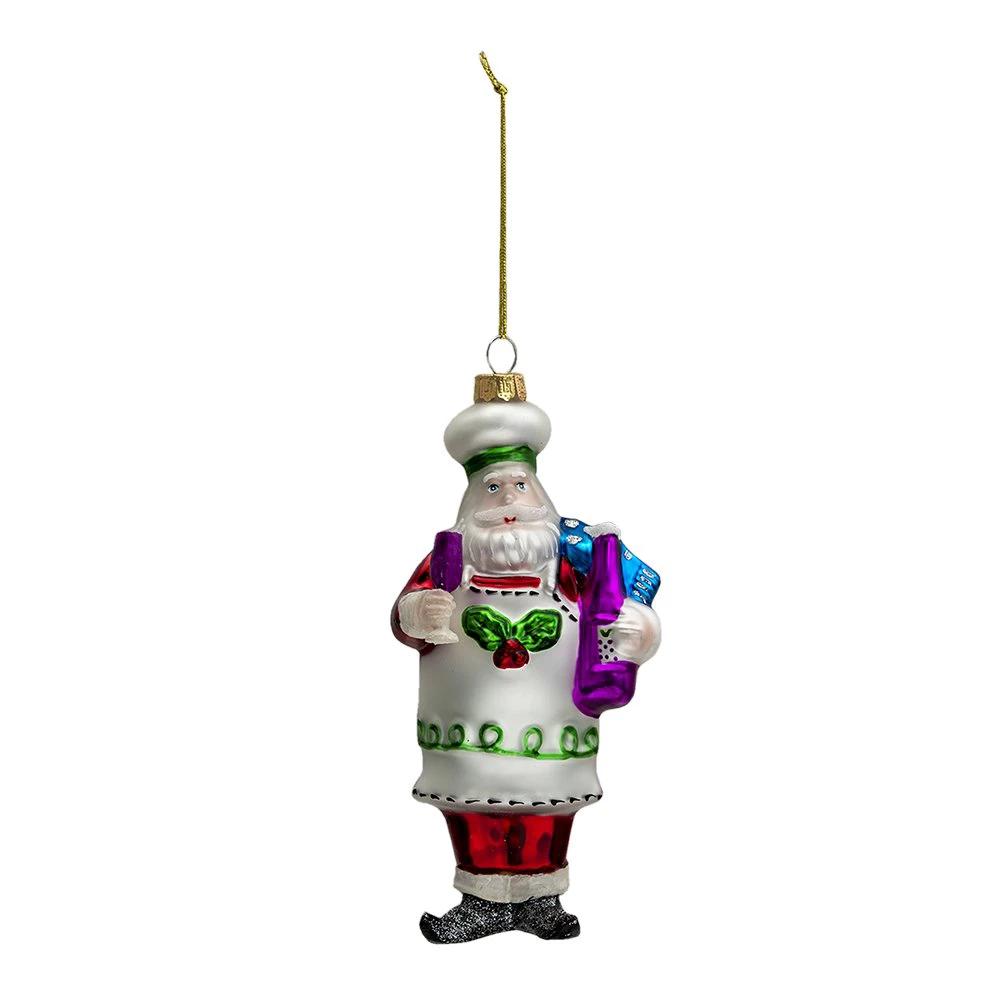 Christmas bauble Santa 8x6x17 cm by Clayre & Eef.