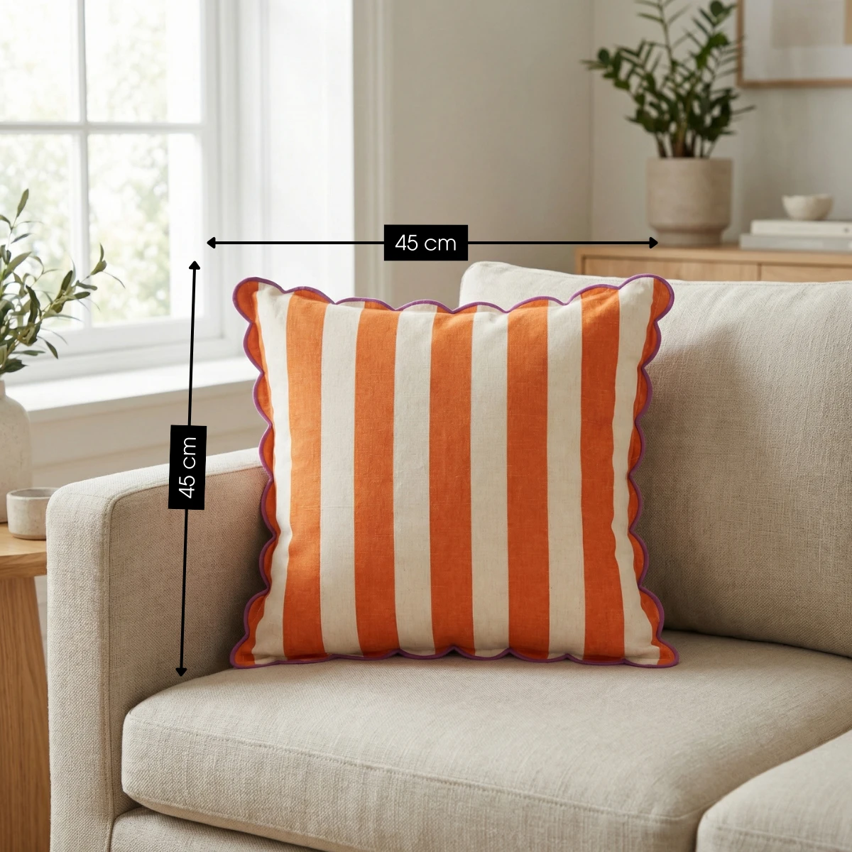 Decorative cushion Orange by Mica Decorations