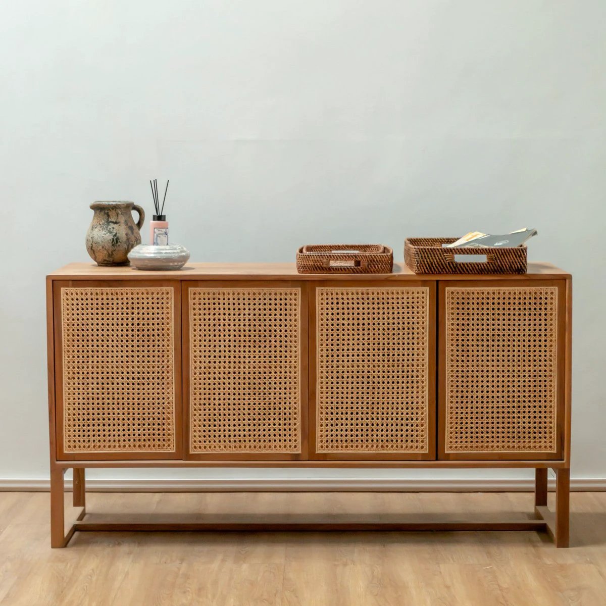 Rectangular Rattan Tray | Serving Tray | Large Decorative Tray AMAHAI Brown (3 sizes) by Soeji