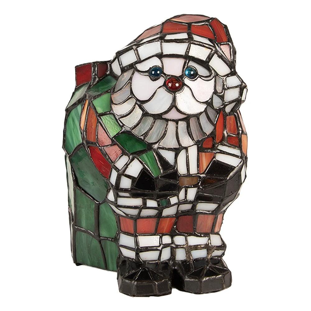 Table lamp Santa Claus 17x11x22 cm E14/max 1x15W Multi-colored Glass by Clayre & Eef.