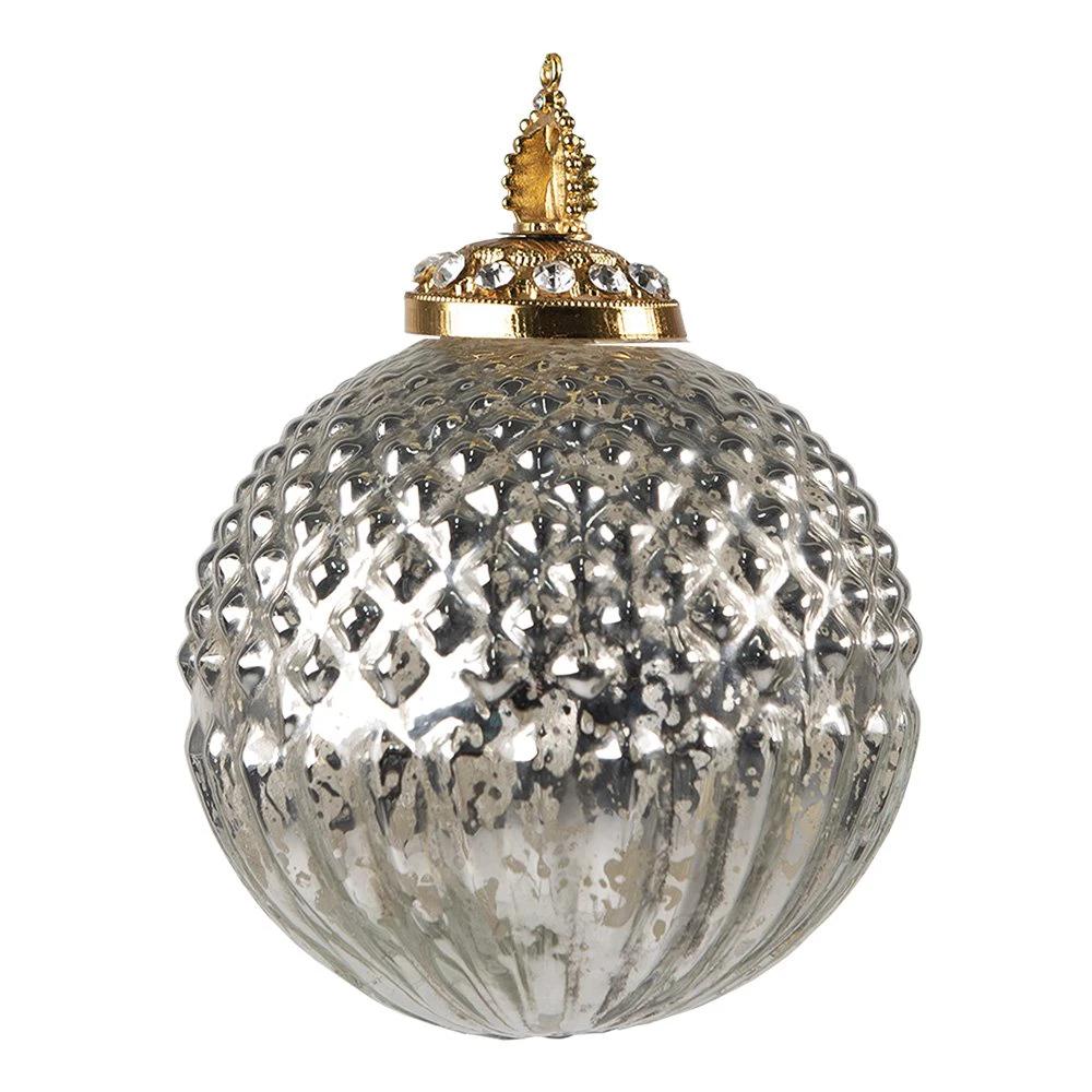 Christmas bauble Ø 10x13 cm by Clayre & Eef.