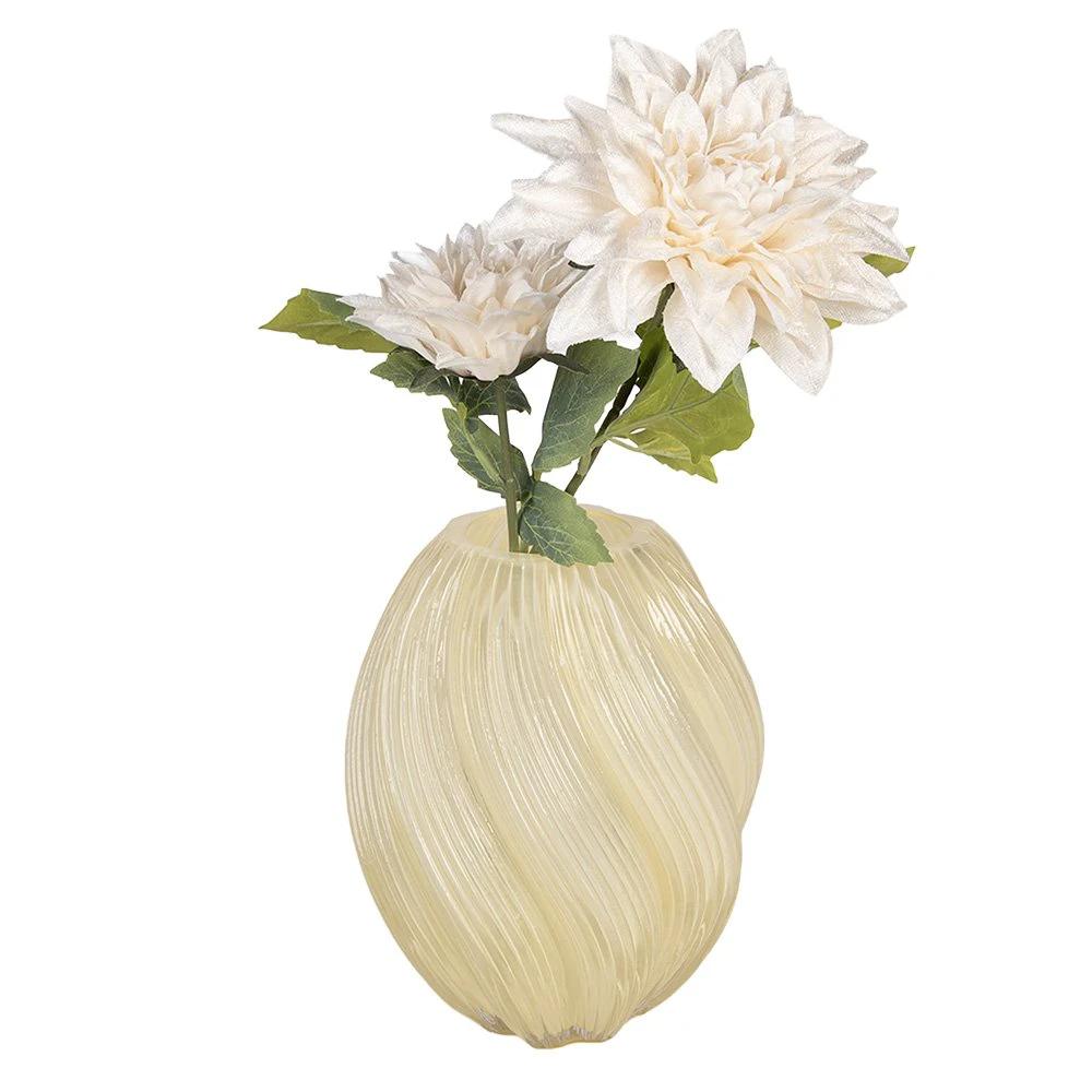 Vase Ø 17x21 cm Yellow Glass by Clayre & Eef.