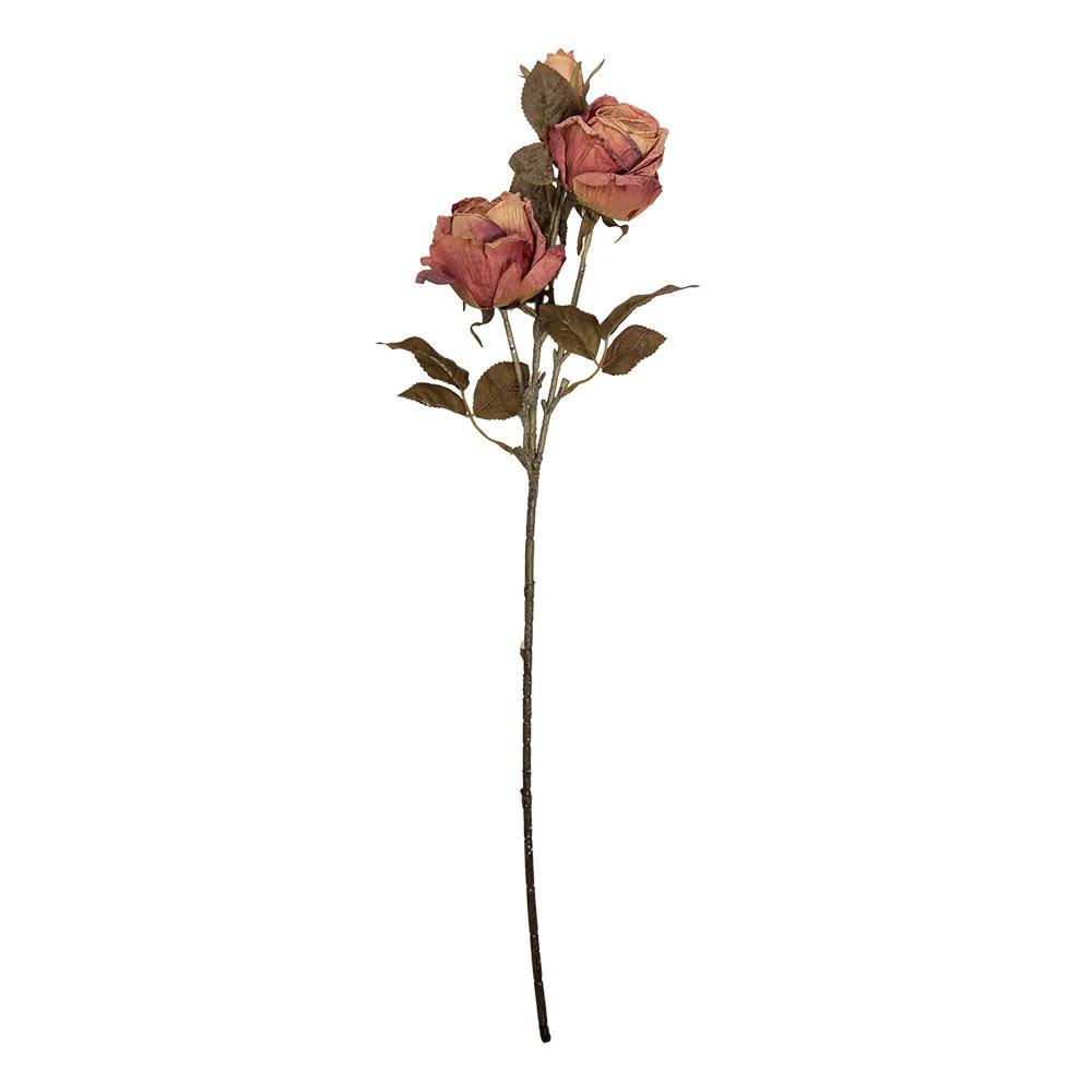 Künstliche Blume Rose 70 cm Rosa Kunststoff von Clayre & Eef.