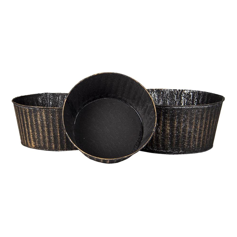 Pflanzenhalter Ø 24x11 / Ø 21x10 / Ø 19x8 cm (Set 3) von Clayre & Eef.