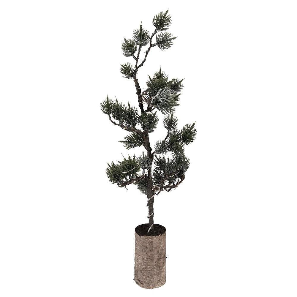 Mini Artificial Christmas Tree 23x23x60 cm / 3xAAA Green Wood by Clayre & Eef.