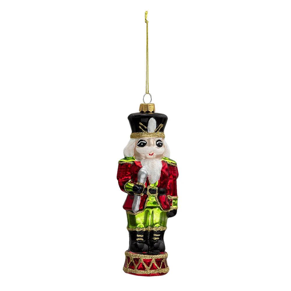 Christmas bauble nutcracker 6x4x17 cm by Clayre & Eef.