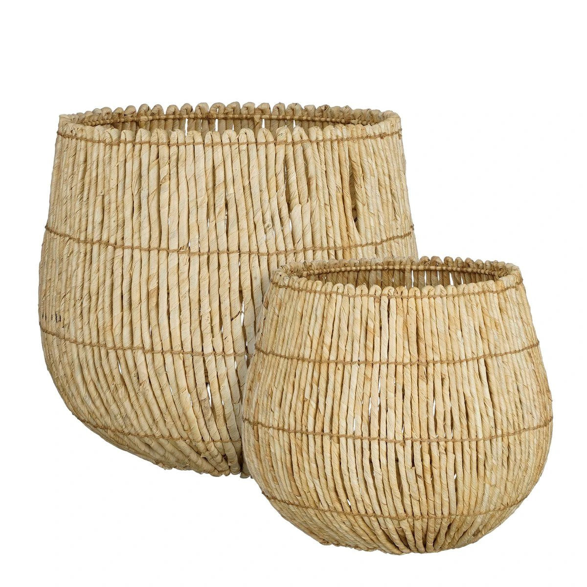 Storage basket set Ronda Light brown by Mica Decorations