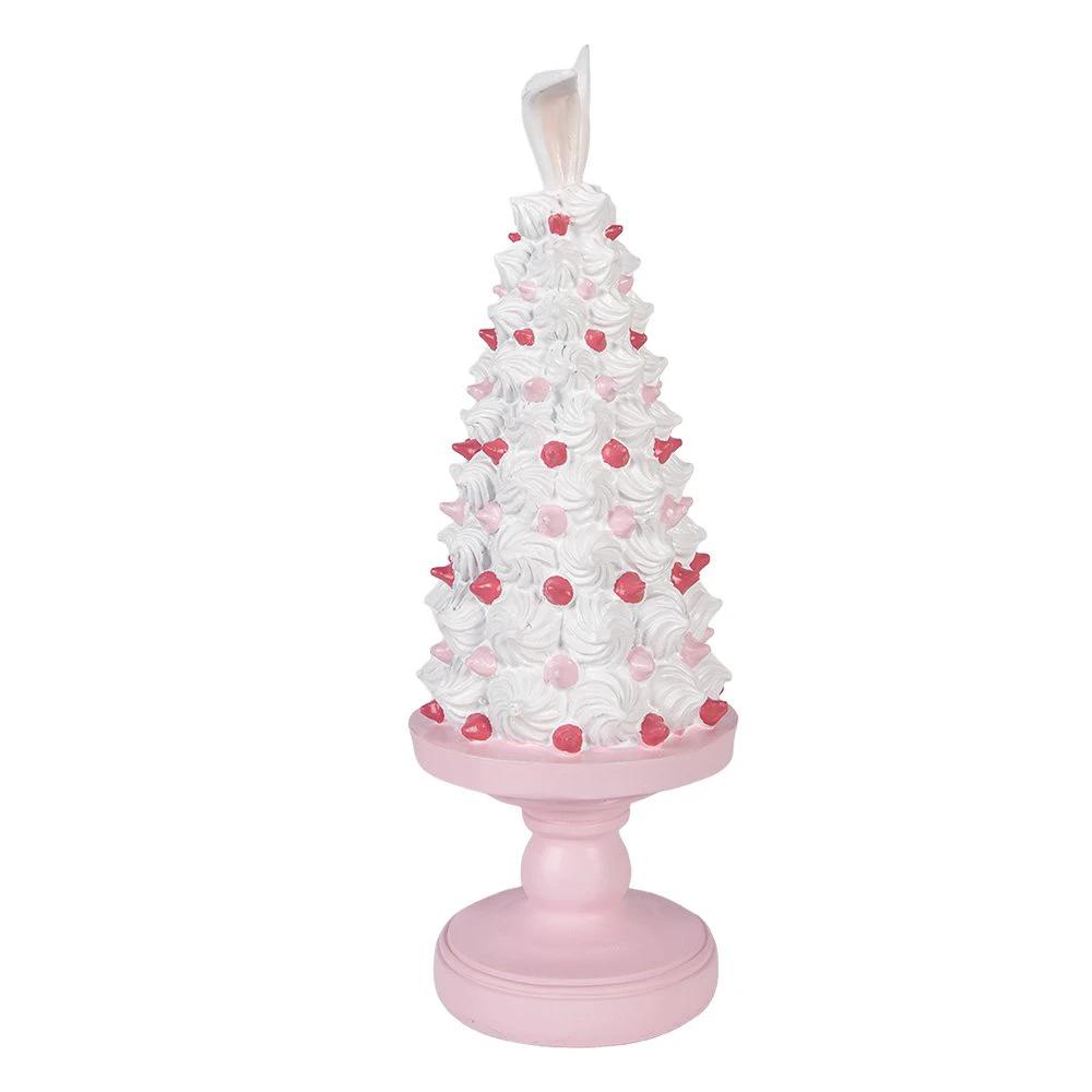 Decoration Image Cake Ø 14x39 cm Pink Plastic by Clayre & Eef.