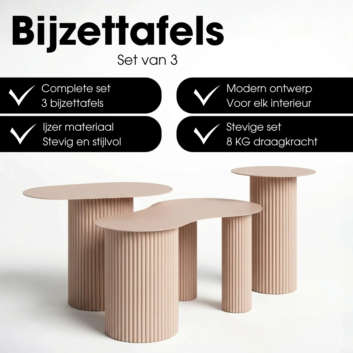 Side table Lux Light brown by Mica Decorations