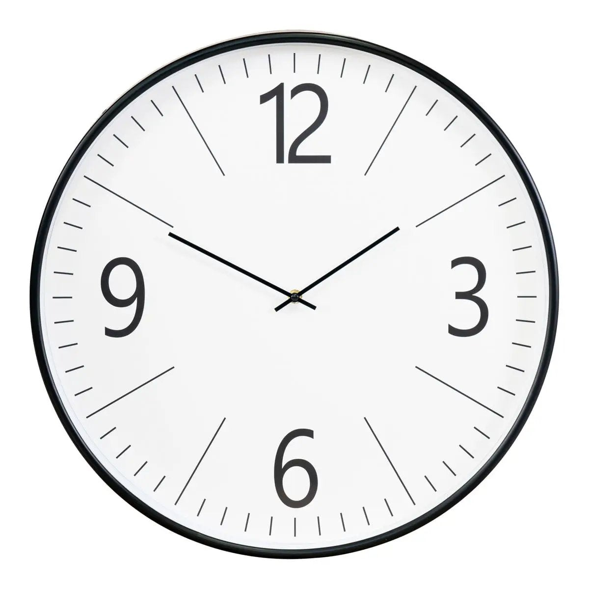 Biel Wall Clock - Black/White, Glass/Plastic, Ø51 cm by EMIRELLE
