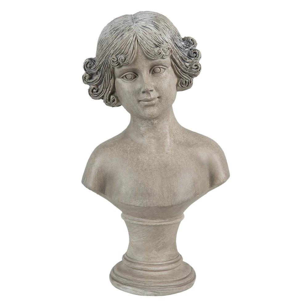 Image bust 14x10x25 cm beige white polyresin home accessories by Clayre & Eef.