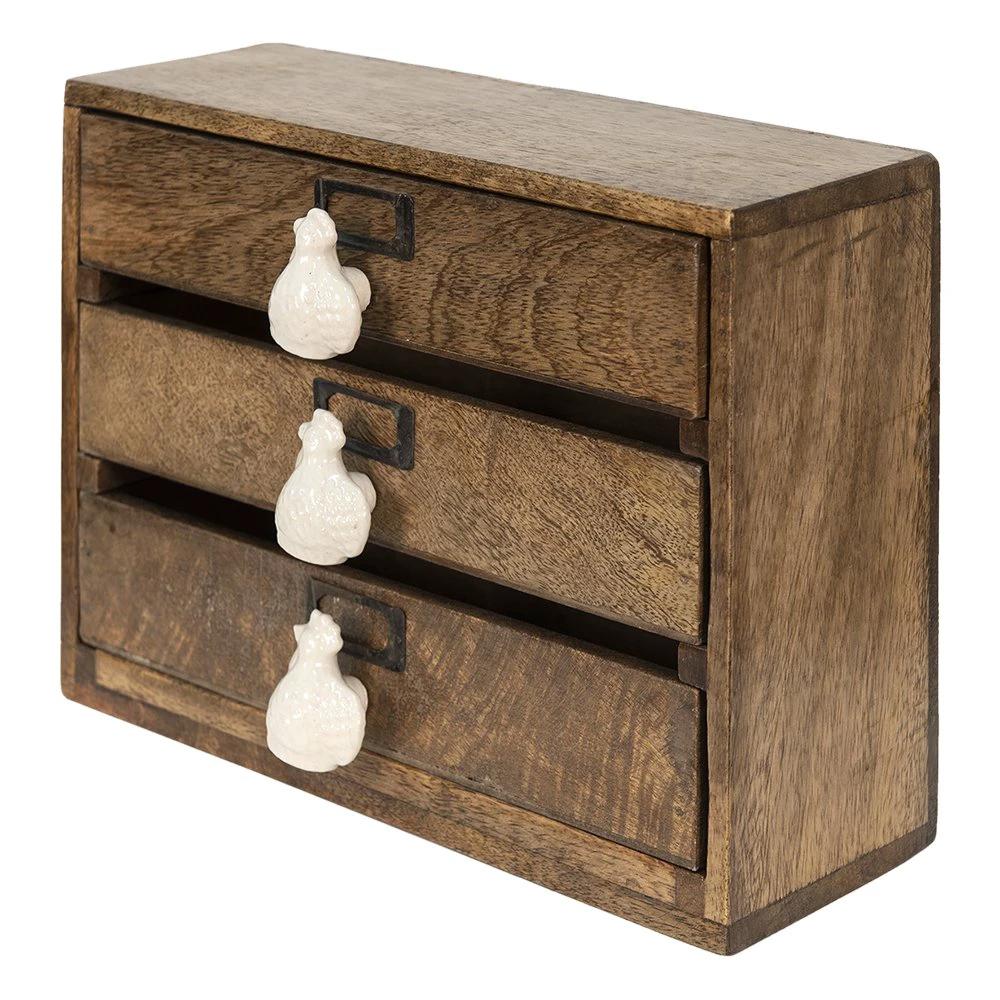 Mini ladekast 29x14x22 cm by Clayre & Eef.