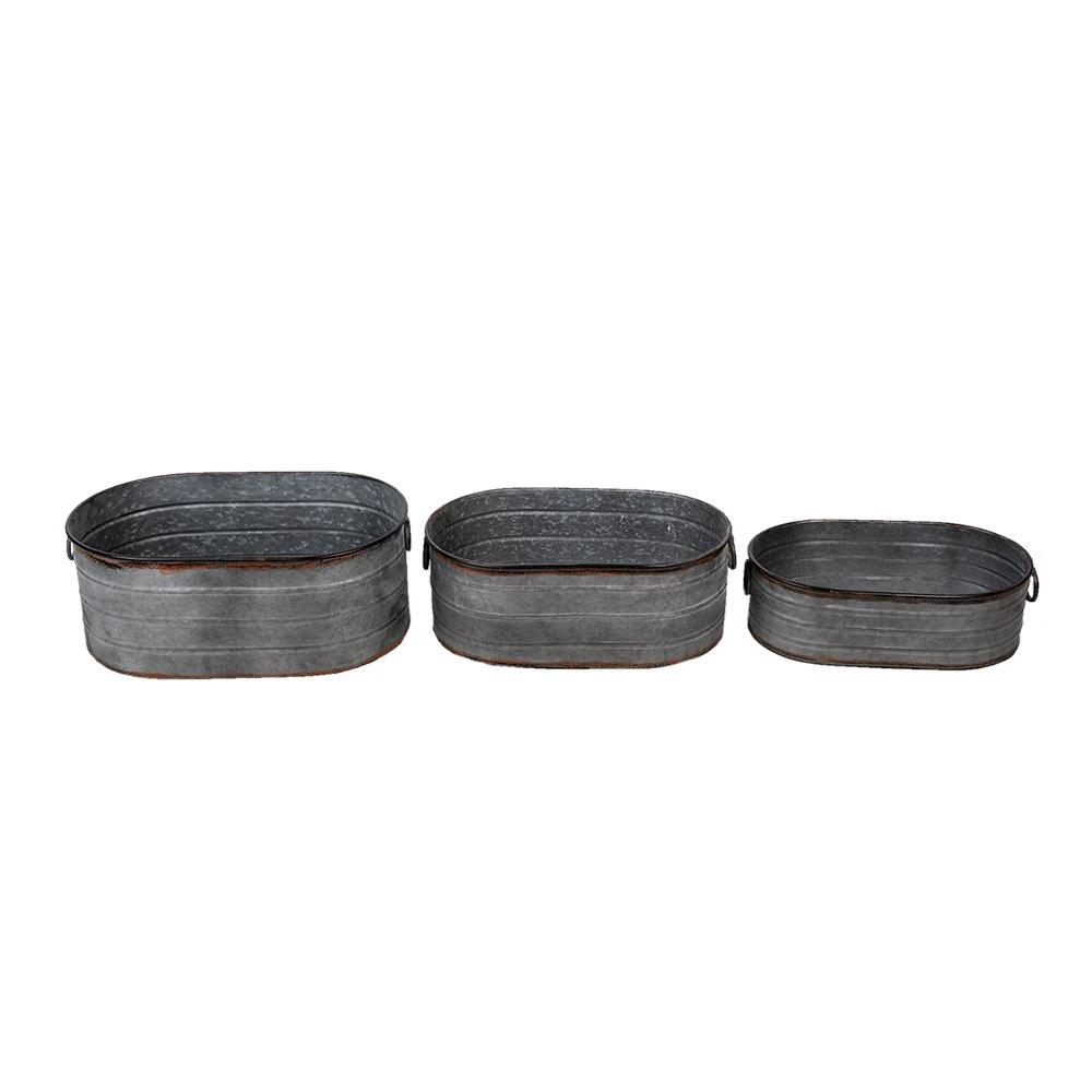 Dekorativer Pflanzenhalter (3) 57x36x22 / 51x33x18 / 47x29x15 cm von Clayre & Eef.