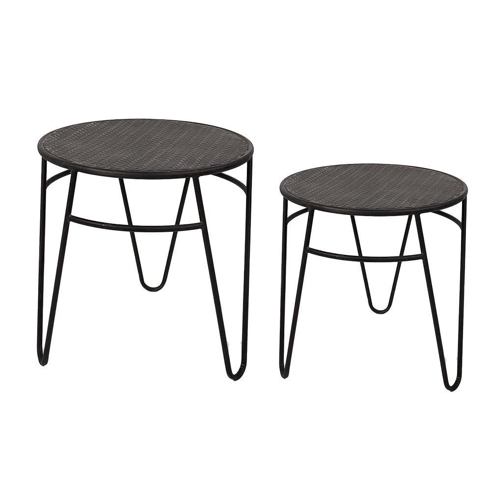 Side table (set of 2) Ø 51x51 / Ø 41x42 cm by Clayre & Eef.