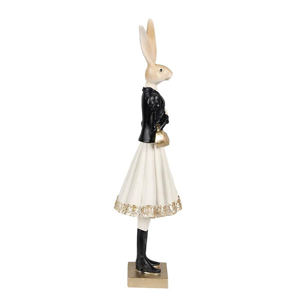 Rabbit statue 32 cm Brown Polyresin Easter decoration by Clayre & Eef.