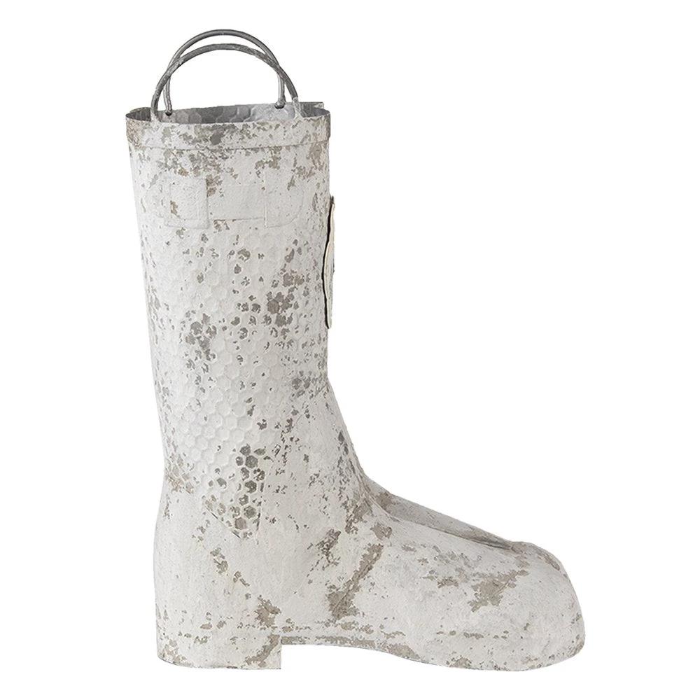 Plant holder boot 18x24x31/35 cm gray metal flowerpot by Clayre & Eef.