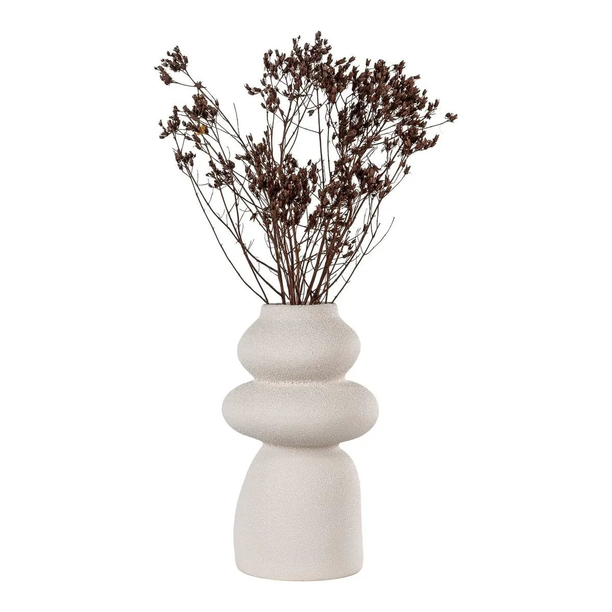 Vase - Beige, Stoneware, Ø14.5x26.5 cm by EMIRELLE