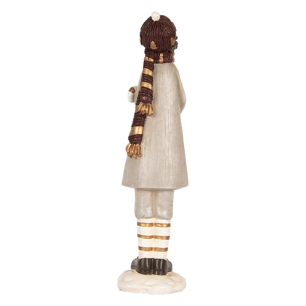 Decoration image child 8x8x30 cm gray plastic by Clayre & Eef.