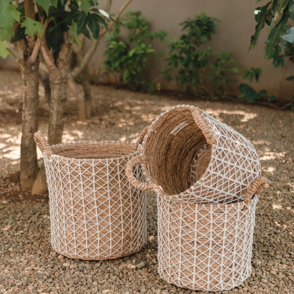 Boho Laundry Basket KERSO | Plant Basket | Storage Basket made of Banana Fibre (3 sizes) by Soeji