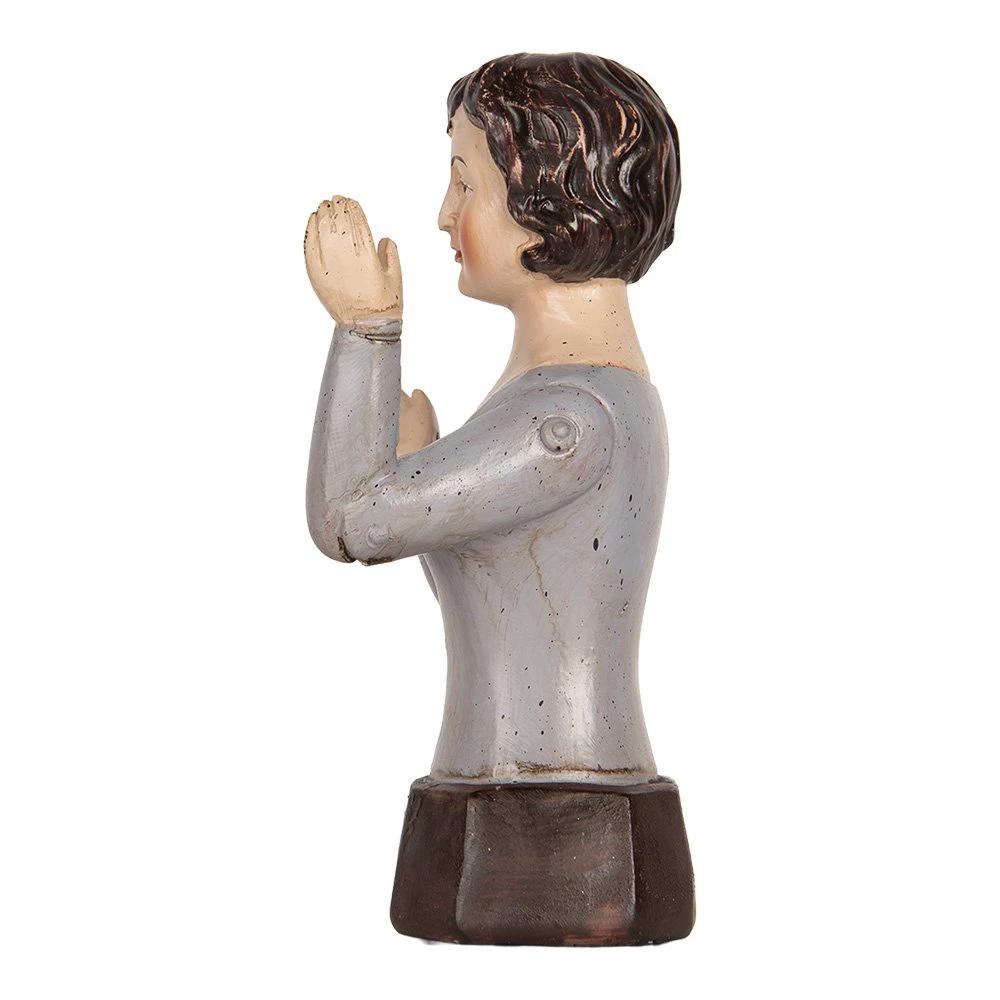 Decoration image woman 12x9x20 cm gray plastic by Clayre & Eef.