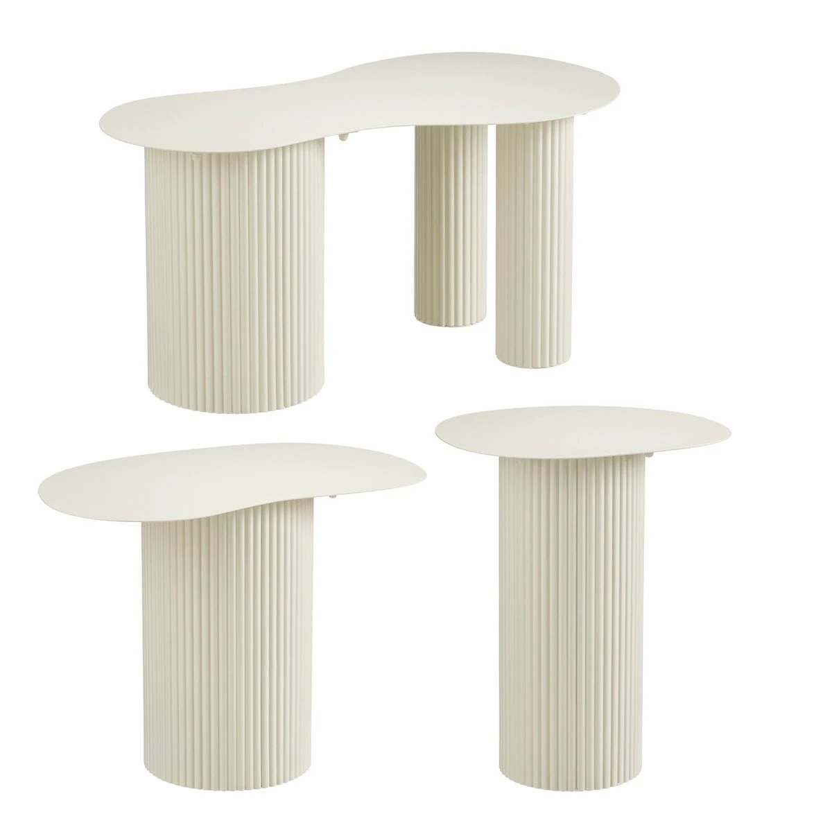 Side table Lux Off-white by Mica Decorations