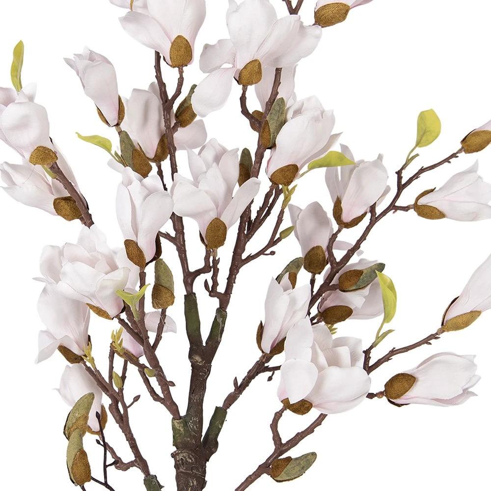 Artificial plant Magnolia 20x20x75 cm Pink Plastic by Clayre & Eef.