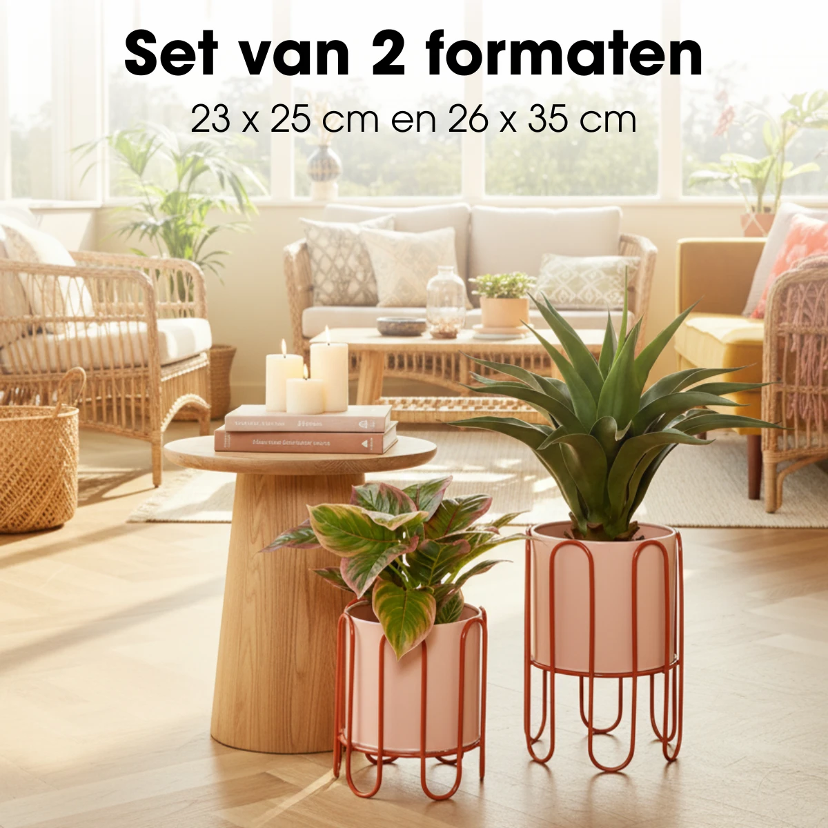 Flowerpot inside Dione Pink by Mica Decorations
